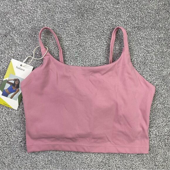 HALARA Tops - Halara Sports Bra Crop Tank Top Women's Medium Pink Lilac Blush Athletic Yoga